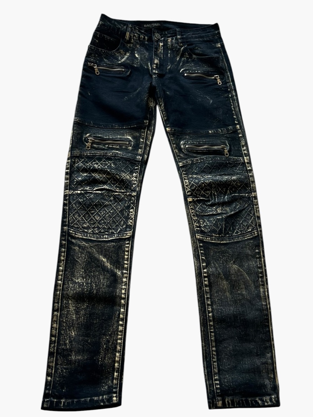 Balmain Paris Men's Biker / Moto Denim Jeans Size 31